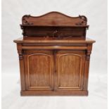 Victorian mahogany sideboard with pair of panelled cupboards, 125cm wide