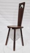 Victorian mahogany spinning chair, with seat of octagonal form raised upon turned feet, lacking