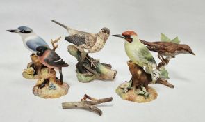 Royal Crown Derby model of an Australian Kingfisher, printed marks to base and signed Y.