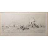 William Lionel Wyllie (1851-1931) Etching Maritime scene, signed to the margin lower left, 10cm x