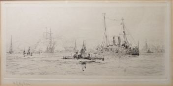 William Lionel Wyllie (1851-1931) Etching Maritime scene, signed to the margin lower left, 10cm x