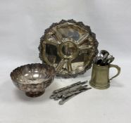 Plated flatware, pewter items and metalware (2 boxes)