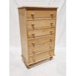 Modern pine chest of six drawers, 106cm high x 61.5cm wide x 35cm deep