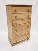 Modern pine chest of six drawers, 106cm high x 61.5cm wide x 35cm deep