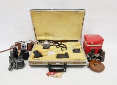 Collection of optical related items to include a Penacon Practika LLC 35mm camera with related