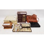 Various empty jewellery boxes, handbags (1 box)