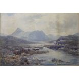 F MacKinnon (19th century) Watercolour Highland scene, signed lower left and dated 1840, 21cm x 31cm