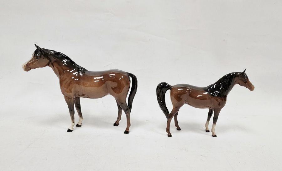 Two Beswick models of horses, 18cm and 16cm high (2) - Image 4 of 6