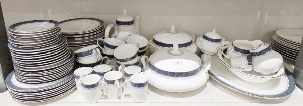 Royal Doulton 'Sherbrooke' pattern part dinner service to include dinner plates, side plates, lidded