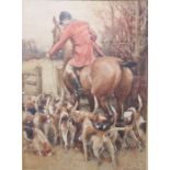 Robert Hugh Buxton (1871-1965) Watercolour Hunting scene, signed lower right, 32cm x 24cm