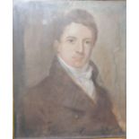 19th century school Pastel Head and shoulders portrait of a gentleman, unsigned, 56cm x 45cm