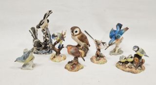 Royal Crown Derby model of a Barn Owl, printed marks to base and signed J. Hillderson, date mark for