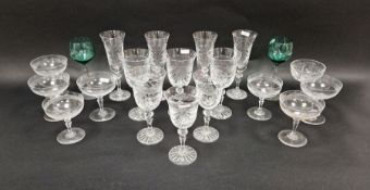 Set of four Cristalleries De Lorraine wine glasses, a set of four Cristalleries De Lorraine