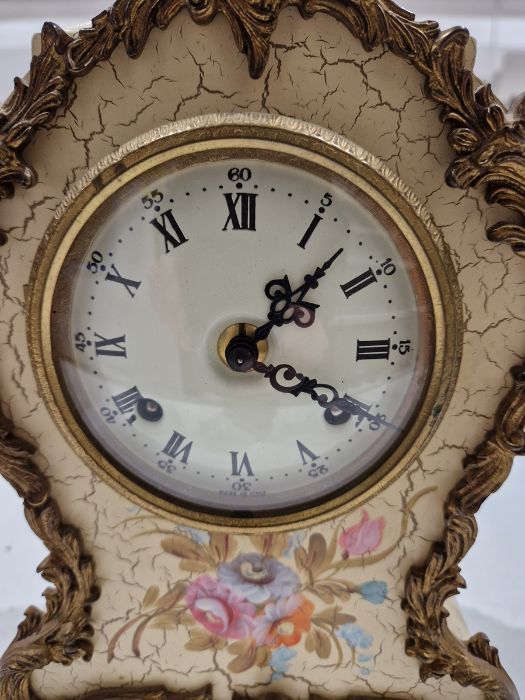 Mid-century mahogany-cased mantel clock by Elliot Clock Company, the circular dial with Roman - Image 13 of 42