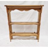 20th century pine wall-hanging unit, 66cm wide