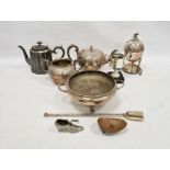Assortment of silver-plated wares to include large early 20th century silver-plated egg coddler by