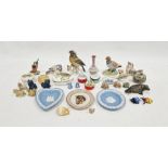 German model ceramic bird, Copenhagen model birds, other animal models and collectable items (1 box)