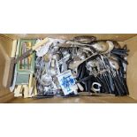 Quantity of Sheba Butler stainless steel flatware and other assorted flatware (1 box)