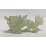Soapstone figure of a dragon, 13cm long, 6cm high approx.