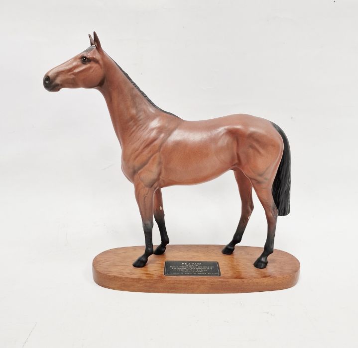 Beswick Connoisseur model of Red Rum on wooden plinth, height 32.5cm - Image 4 of 6