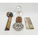 Glass kaleidoscope, a magnifying glass with 'I have the right to be blind sometimes', Lord Nelson