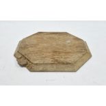 Mouseman octagonal-shaped chopping board, 31cm wide Condition ReportSurface scratches, scuffs and