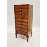 20th century collector's chest of nine drawers, 95cm high x 40.5cm wide x 34cm deep Condition Report