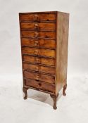 20th century collector's chest of nine drawers, 95cm high x 40.5cm wide x 34cm deep Condition Report