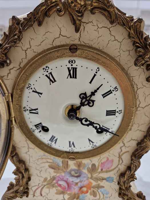 Mid-century mahogany-cased mantel clock by Elliot Clock Company, the circular dial with Roman - Image 20 of 42