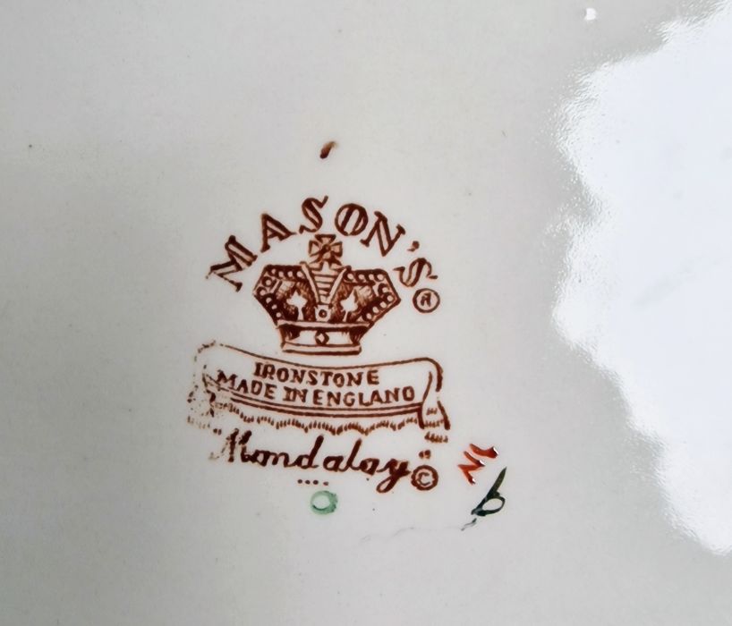 Masons Ironstone 'Mandalay' pattern oval dish, two Royal Doulton character jugs and a small jester - Image 12 of 32