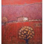 Mark Leech (1952-2008) Pastel  "Tuscan Farmhouse II", signed, from the Colours of Italy series,