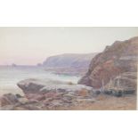 James Jackson Curnock (1839-1892) Watercolour Coastal scene, signed lower left, 30.5cm x 49cm