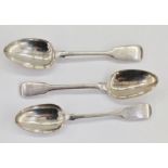 A pair of Victorian serving spoons, London 1848, makers mark RW, 4toz approx. and William IV