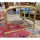 20th century gilt framed overmantel mirror, 114cm long x 81cm high approx.