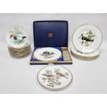 Set of twelve Crown Staffordshire 'Peter Scott Wildfowl' porcelain plates depicting various bird