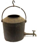 Victorian cast iron cooking pot with tap