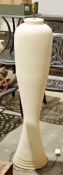 Large pottery baluster-shaped floor lamp, 140cm