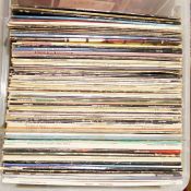 Approximately 80 vinyl LP records, mostly pop and easy listening, including ABBA, Neil Diamond,