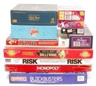 Assorted board games to include Trivial Pursuit, Blockbusters, Risk, Yahtzee, etc.