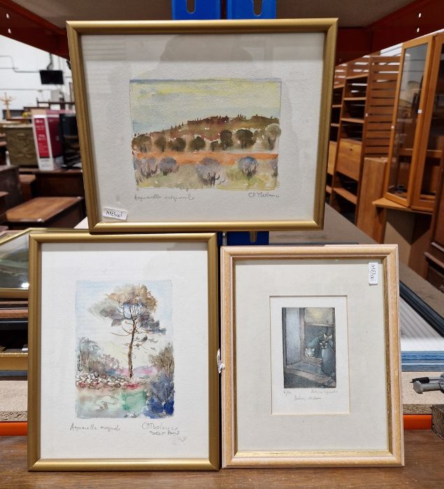 Mary Milford Oil on board "St. Johns, Blackheath" together with a quantity of prints and - Image 3 of 9
