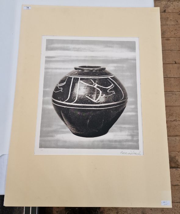 After Bernard Leach (1887-1979) Lithographic print  'Black Jar' printed at the Curwen Studios 1974 - Image 4 of 60