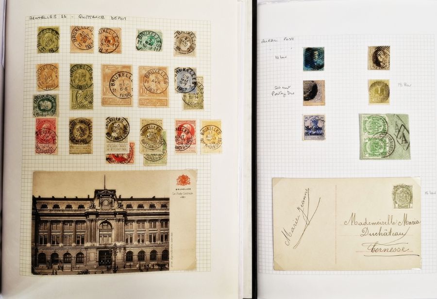 Belgium: postal service postmarks with others from late 1800's in 3 black Centinal albums with - Image 8 of 15