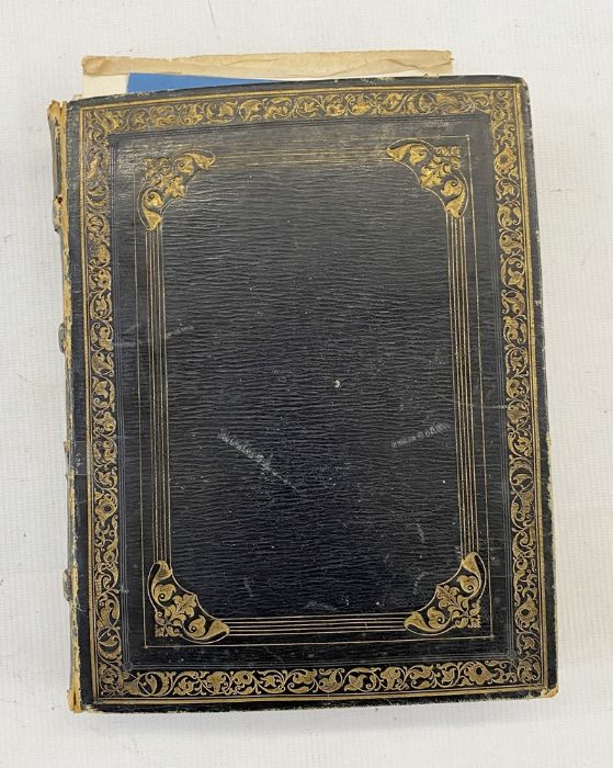 Early 19th century leatherbound journal, containing various anecdotes, letters, paintings and - Image 11 of 14