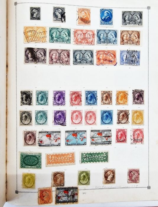 All world: large green half-morocco 1902 SG 'Century' stamp album of 540 pages with QV-KGV period - Image 4 of 28