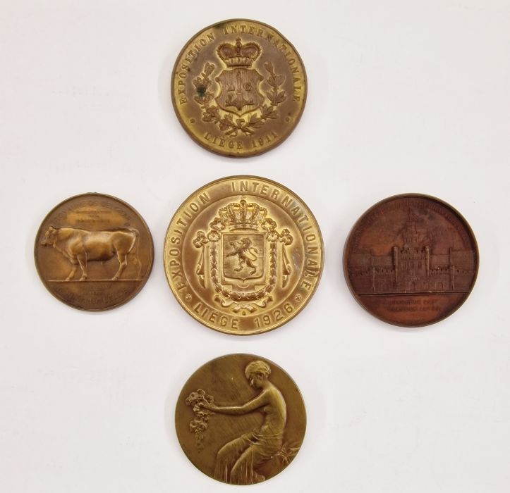 Belgium: plastic case containing five commemorative medals – 1850 Liege Civil and Military - Image 2 of 6