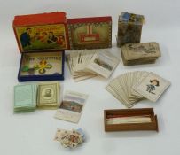 Speech Day puzzle, the game 'Auctioneer', Snap, the Turnstile puzzle, miniature cards, etc (1 box)