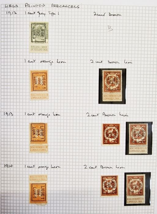 Belgium: Liege - related stamps and postal history 1860's in three red 'Simplex' albums. Various - Image 9 of 20