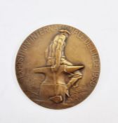 Belgium bronze medal for Liege World Fair exposition 1930 on the centenary of the independence of