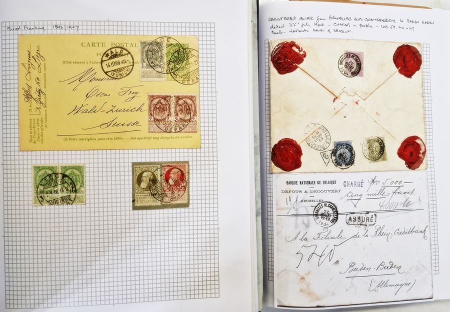 Belgium: postal service postmarks with others from late 1800's in 3 black Centinal albums with - Image 11 of 15