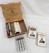 Two King Edward Invincible Deluxe packs (unopened), four Cuesta Rey cigars and a mixed box of cigars